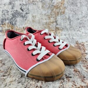 Sorel Sentry Shoes Womens 6 Pink Canvas Rubber Toe Cap Sneakers NL1842-664
